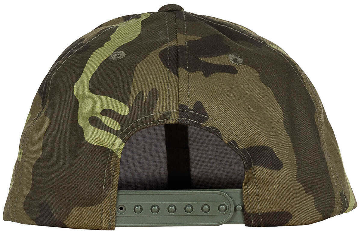 US Army Military Field Camo Cap With Loop Panels M 95 CZ camo Size-adjustable