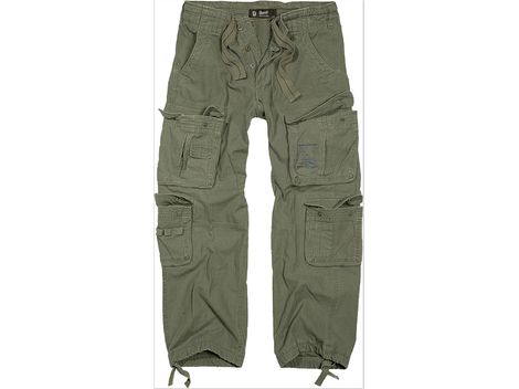 Brandit Pure Vintage Outdoor Hiking Pants Military Army Trousers Mens Olive