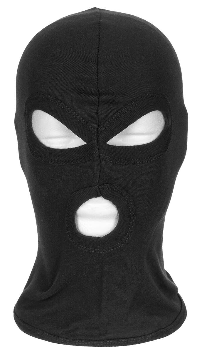 Face Mask Ski Winter Hat 3 Holes Balaclava Hood Beanie Slit Thin100 % Cotton