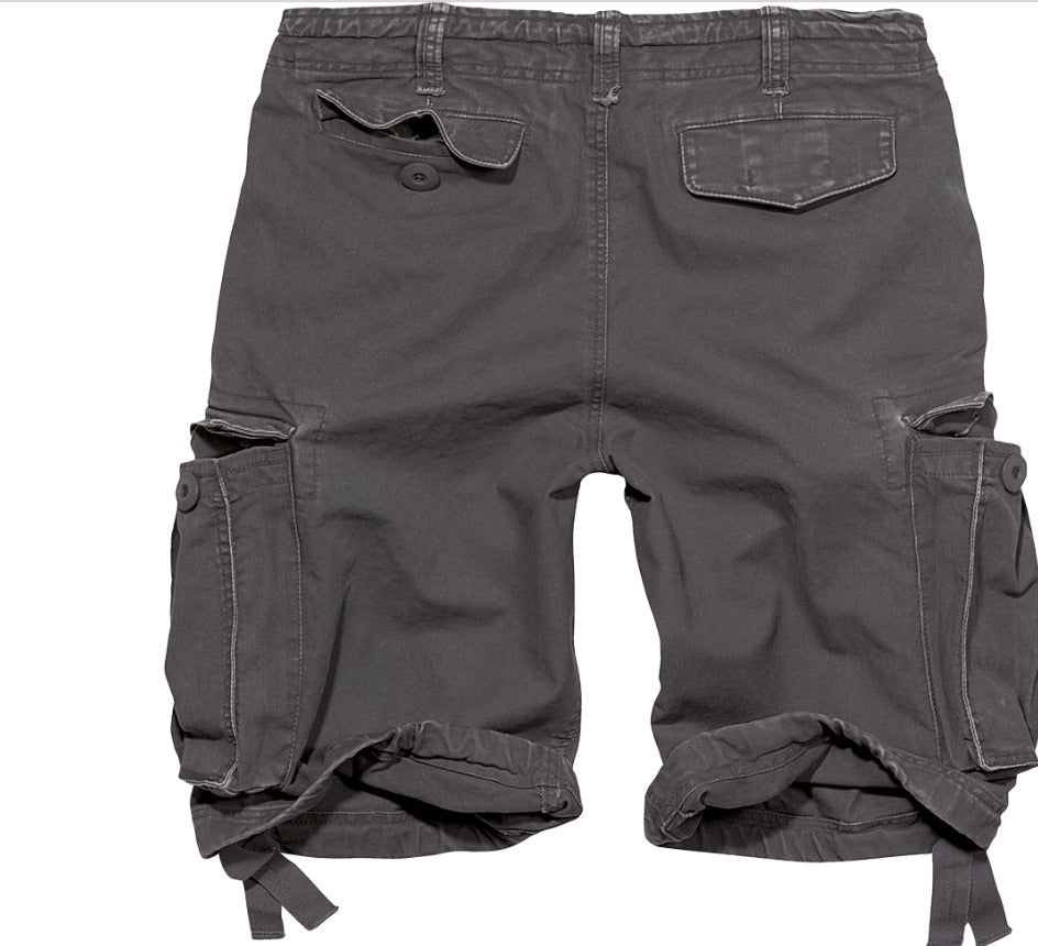 Brandit Urban Vintage Shorts Mens Army Style Military Combat Cargo Anthracite