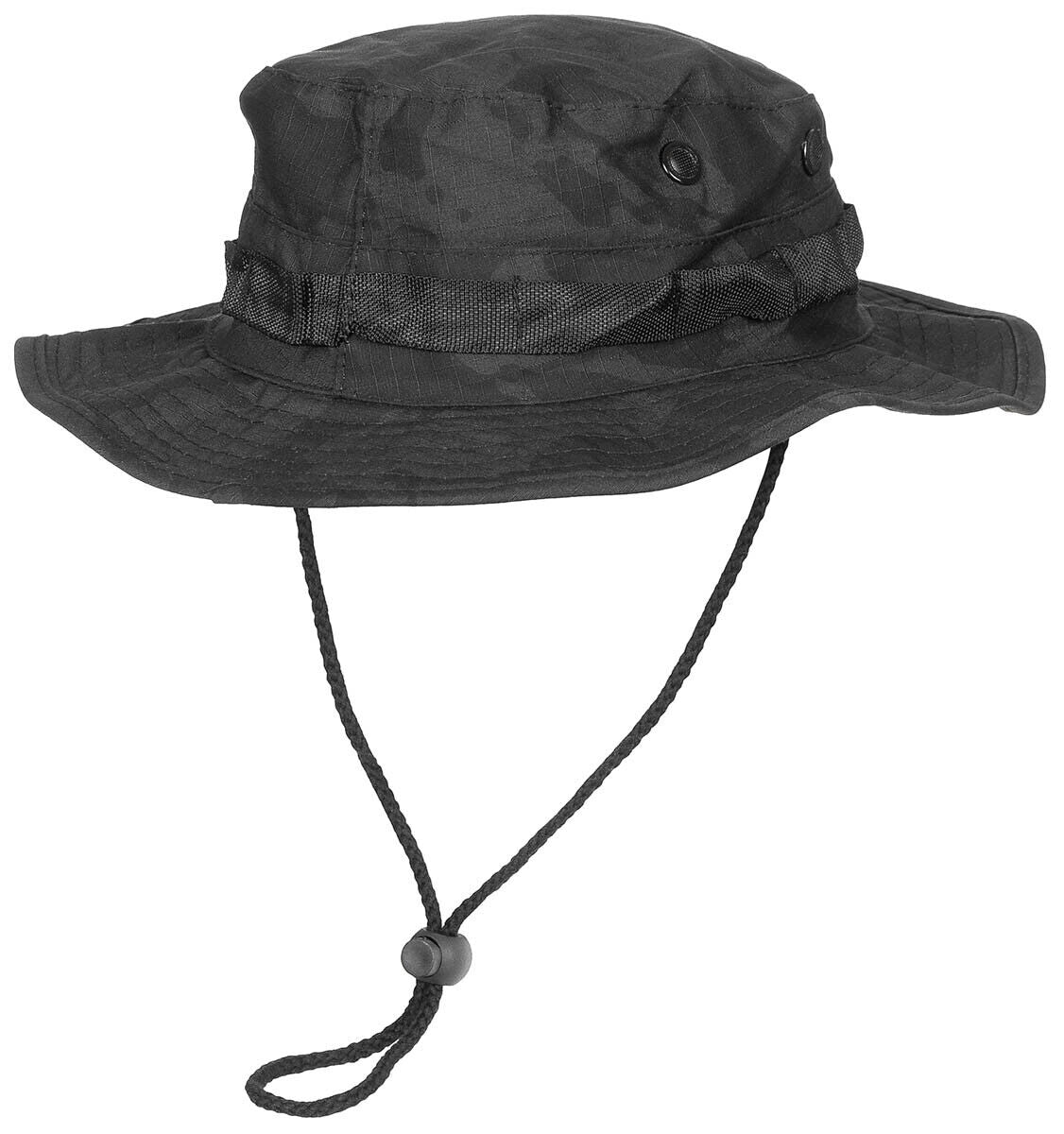 MFH US GI Bush Hat Chin Strap GI Boonie Ripstop Night Camo