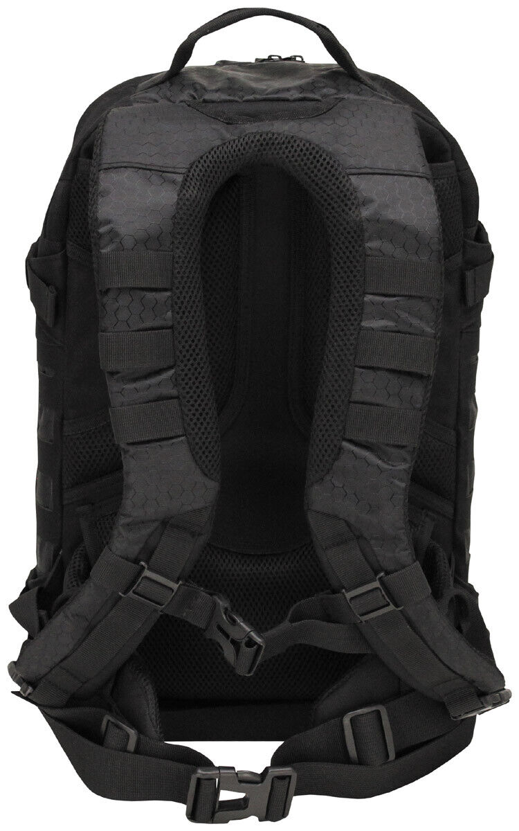 Black Backpack Operation Adjustable Straps Padded Back Large Compartment