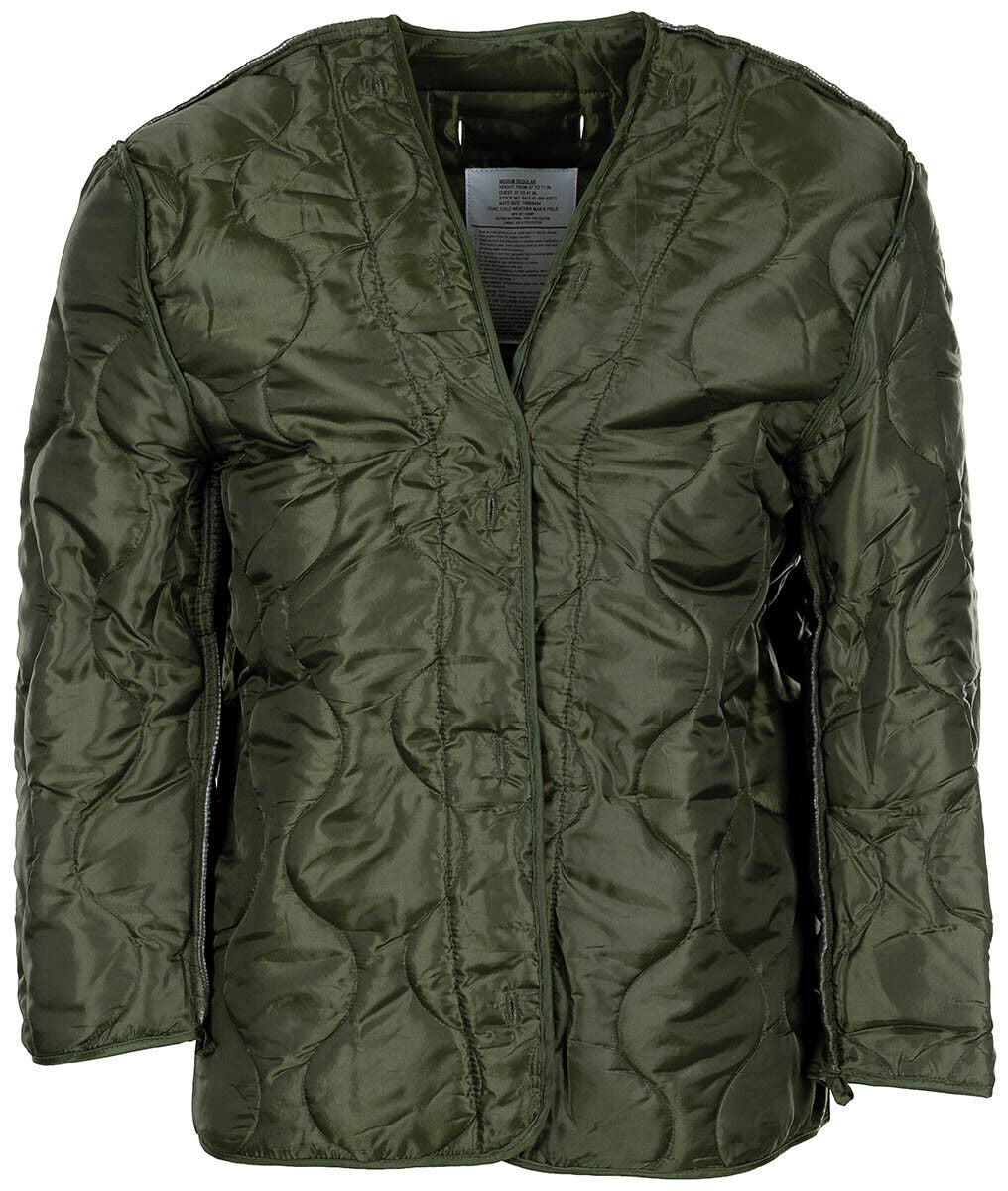 MFH US Field Jacket M65 Green with Detachable. Quilted Lining