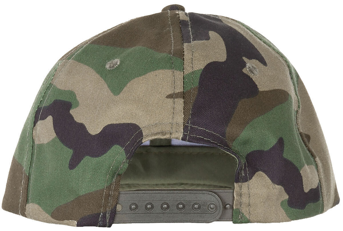 US Army Military Field Camo Cap With Loop Panels Woodland Size-adjustable
