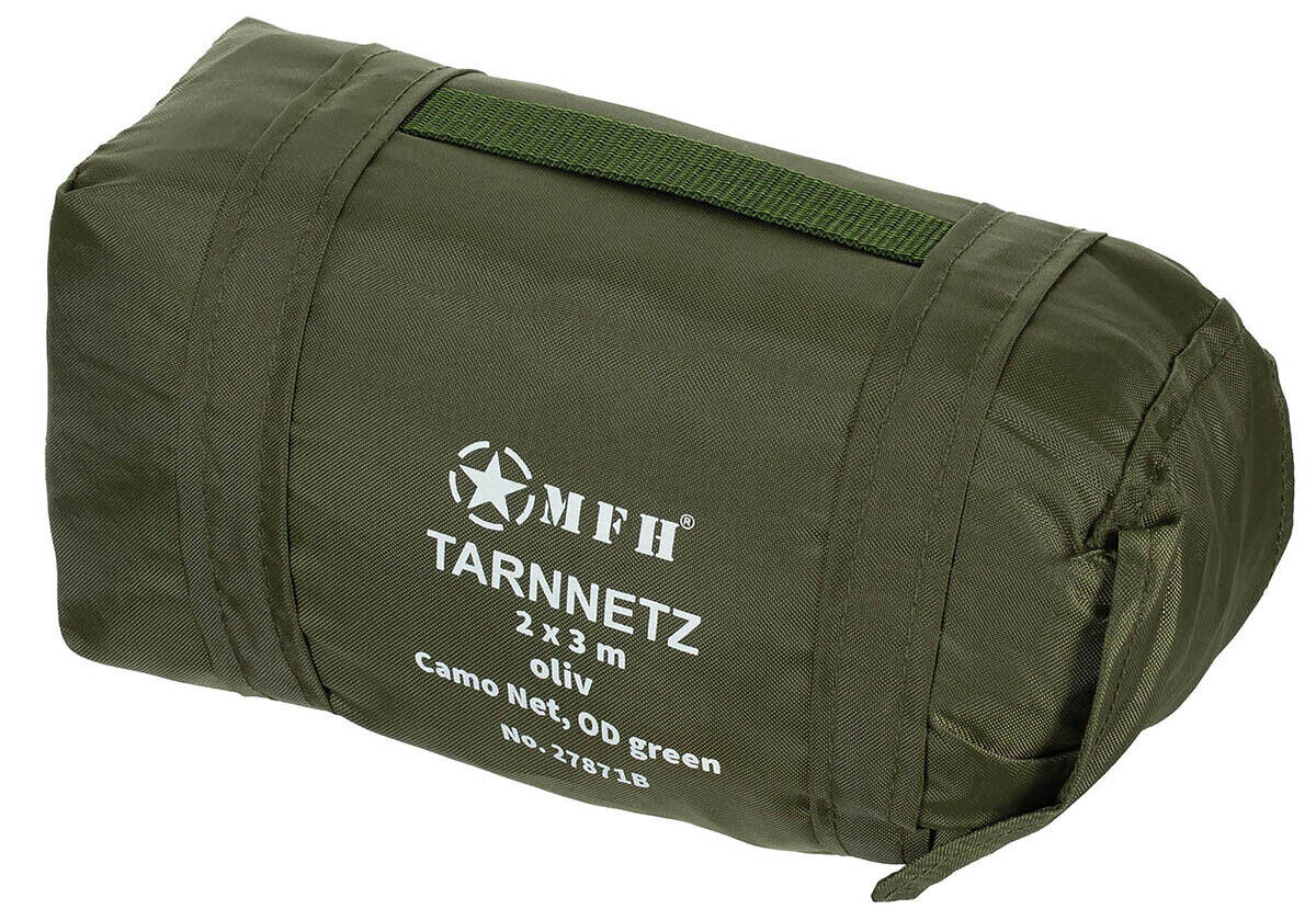 Military Army Camo Net With Carier Net  2 x 3 m OD green