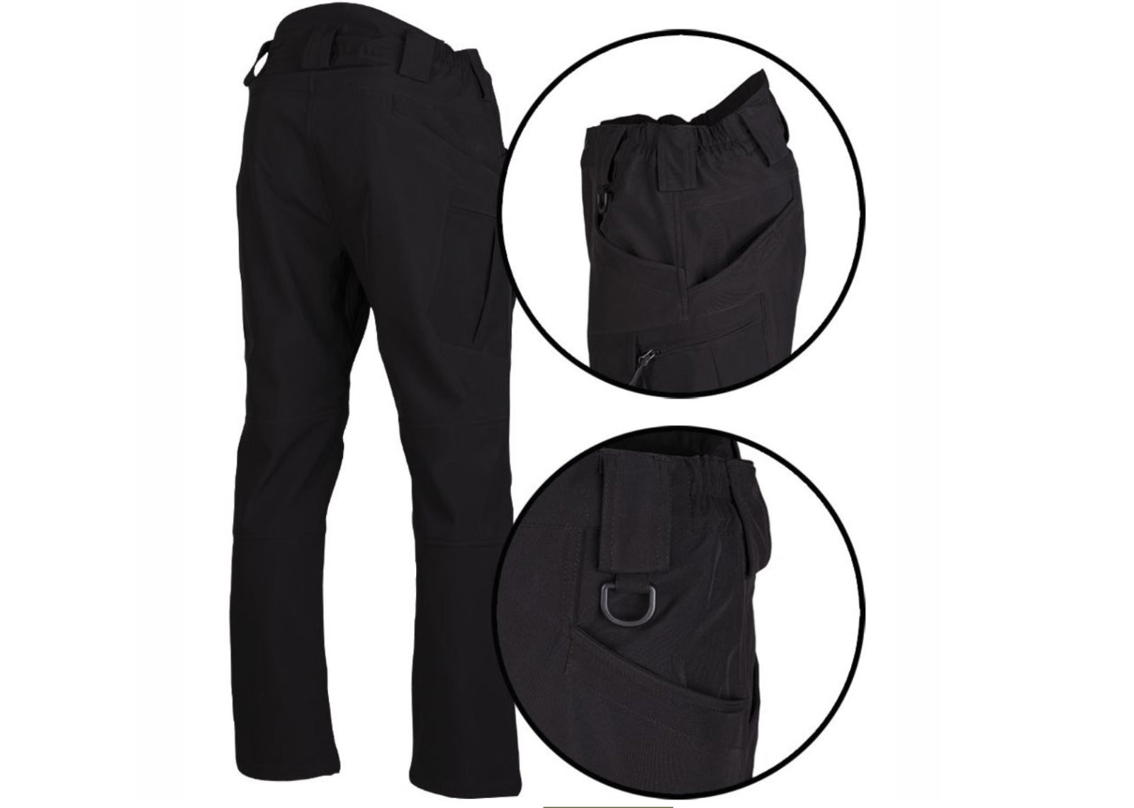 MIL-TEC Military Army Trousers Moleskin Tactical Field Pants Softshell Black