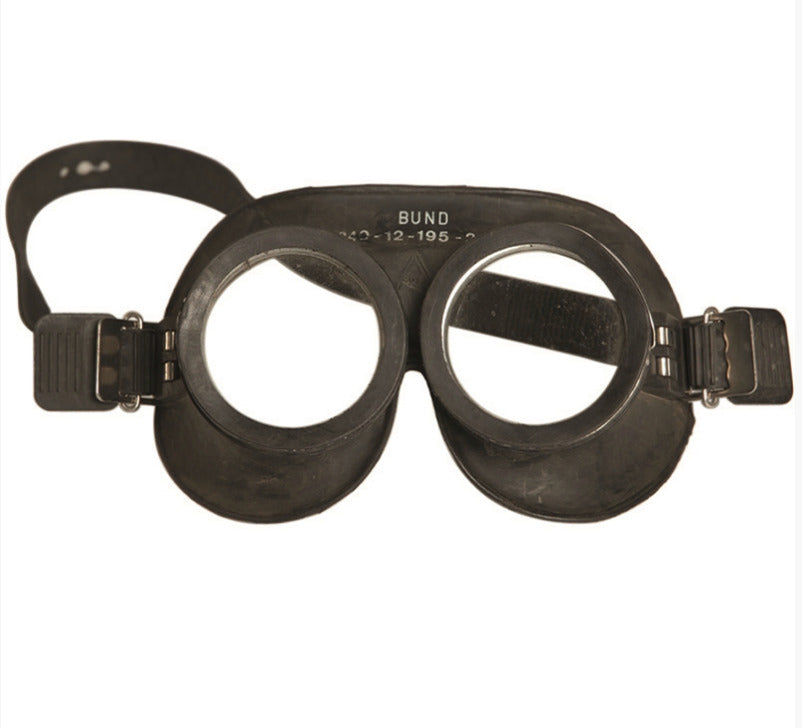 Original German Army Protect.mask Goggles Auer Black – Used