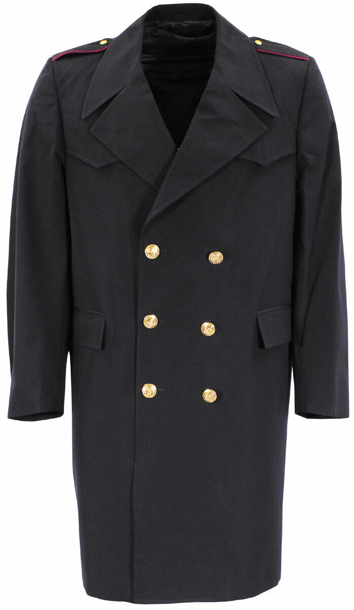 Original Italian Uniform Navy Military Army Long Coat Jacket Dark Blue