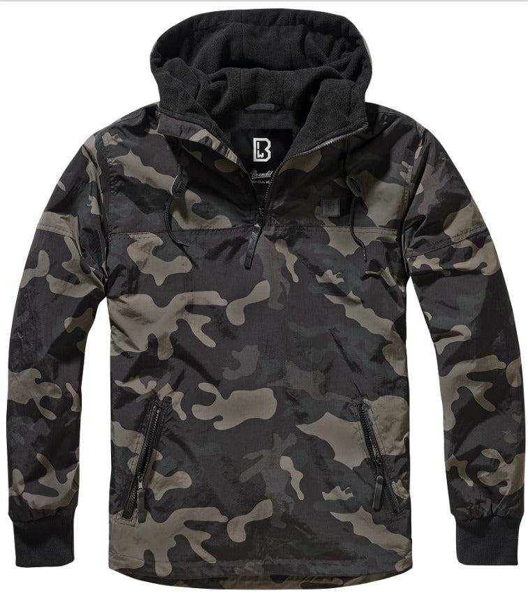Brandit Jacket Luke Windbreaker Military Tactical SoftShell Hooded Darkcamo