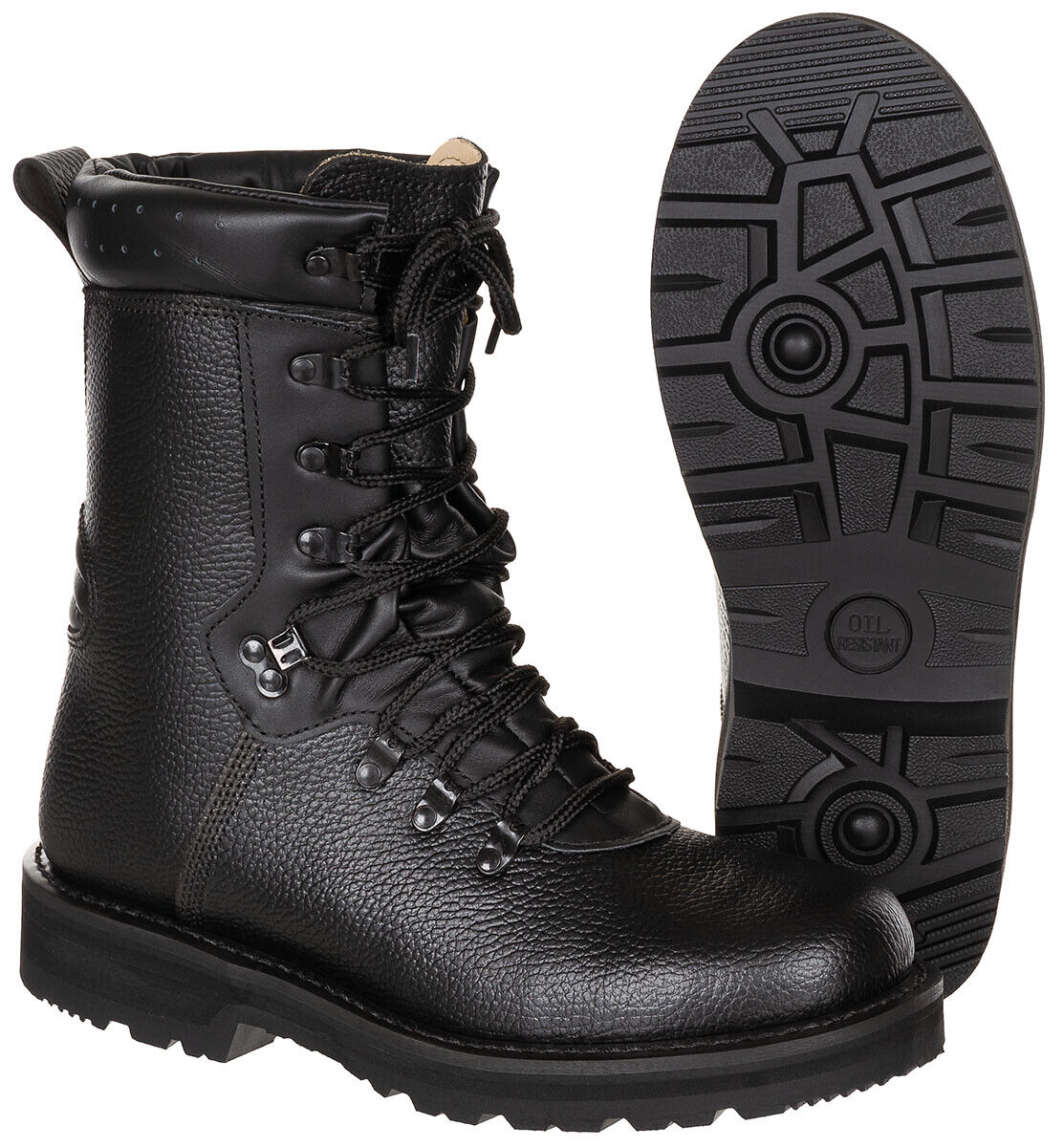 Bundeswehr German Army Military Combat Boots Grain Leather Model 2000 Black