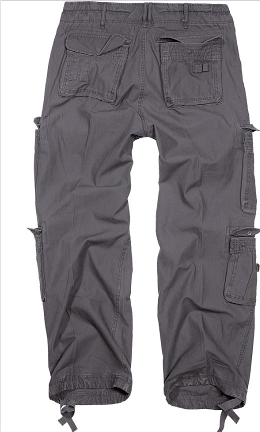 Brandit Pure Vintage Pants Outdoor Hiking Military Army Trousers Mens Anthracite