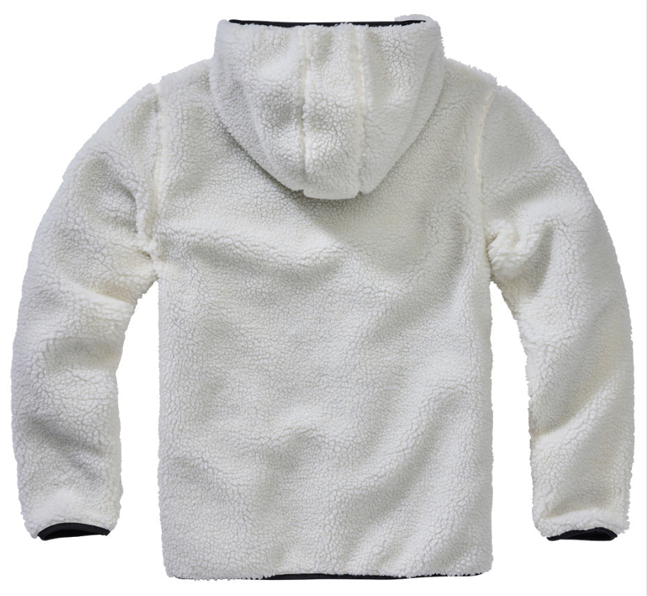 Brandit Teddy Fleece Worker Pullover Breathable Lining Hiking Army White