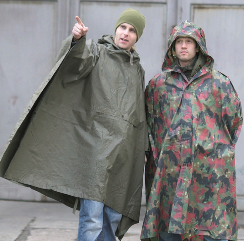 Original German Army Wet Weather Poncho Olive – Used