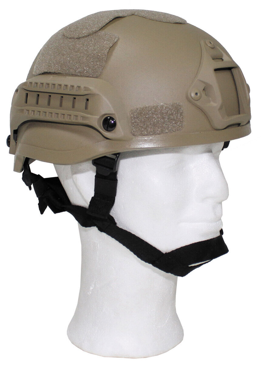 US MICH 2002 Helmet Coyote Tan High-Quality ABS Plastic Adjustable Straps
