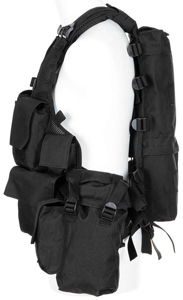 MFH Tactical Vest Various Pockets Black