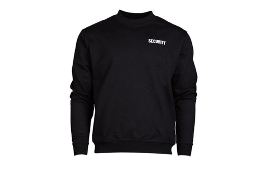 Security Sweater Guard Police Sweatshirt 100% Cotton Black