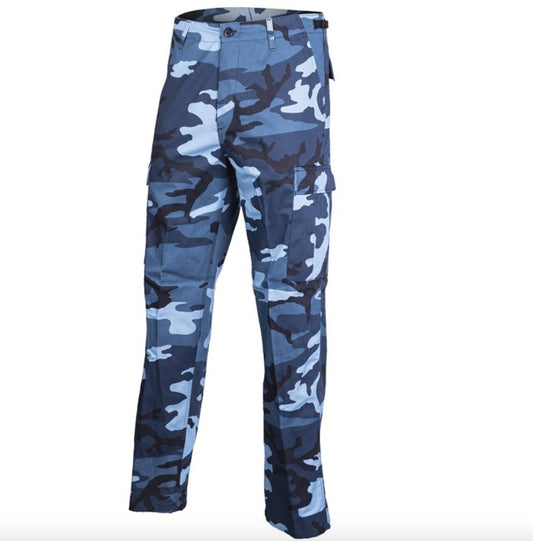 Trousers Rangers Hunting Camping Trekking BDU Military Style Pants Sky Blue