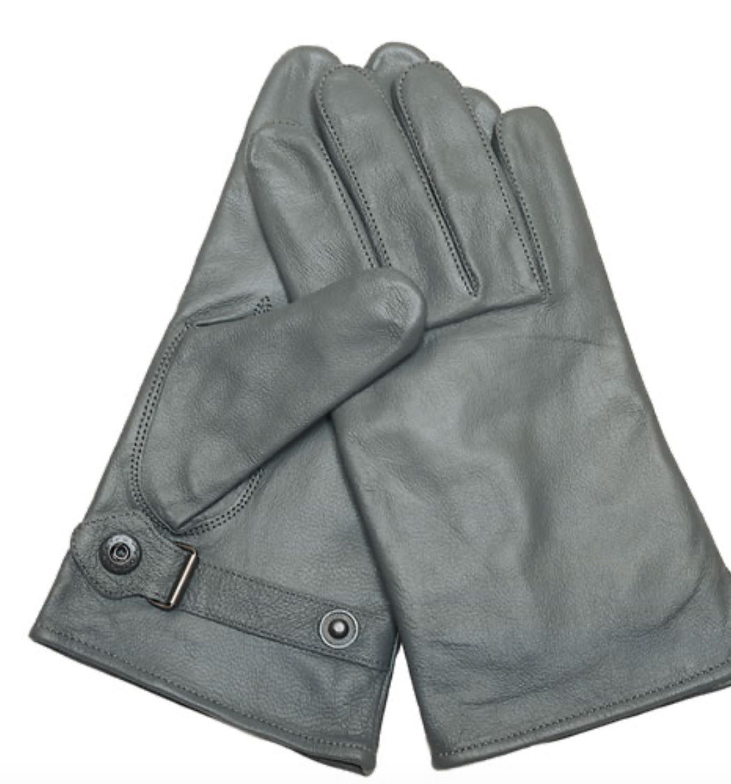 Mil-Tec German Lined Leather Gloves Grey