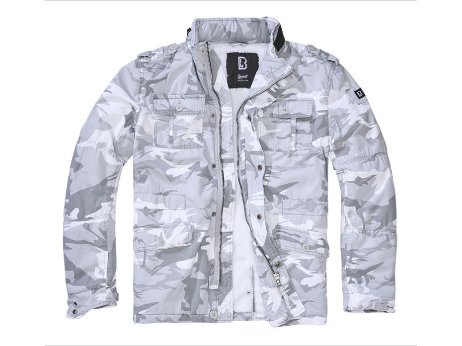 Brandit Britannia Field Jacket Warm Coat Men Vintage Cotton Winter Blizzard Camo
