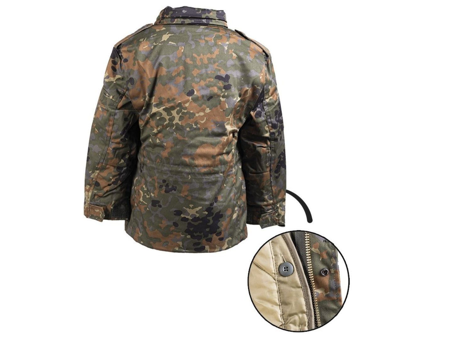 US Army Military  Style Jacket Kids Size M65 Field Outdoor Flectarn Camo