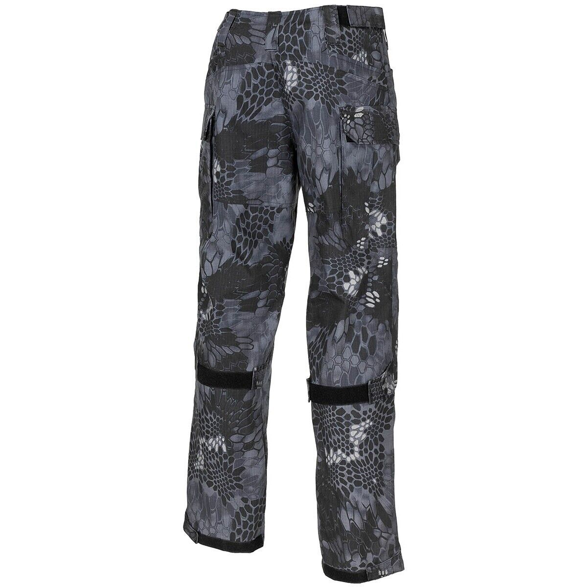 Military Combat Pants Mission Ny/Co  Rip Stop Trousers Camo Snake black Camo