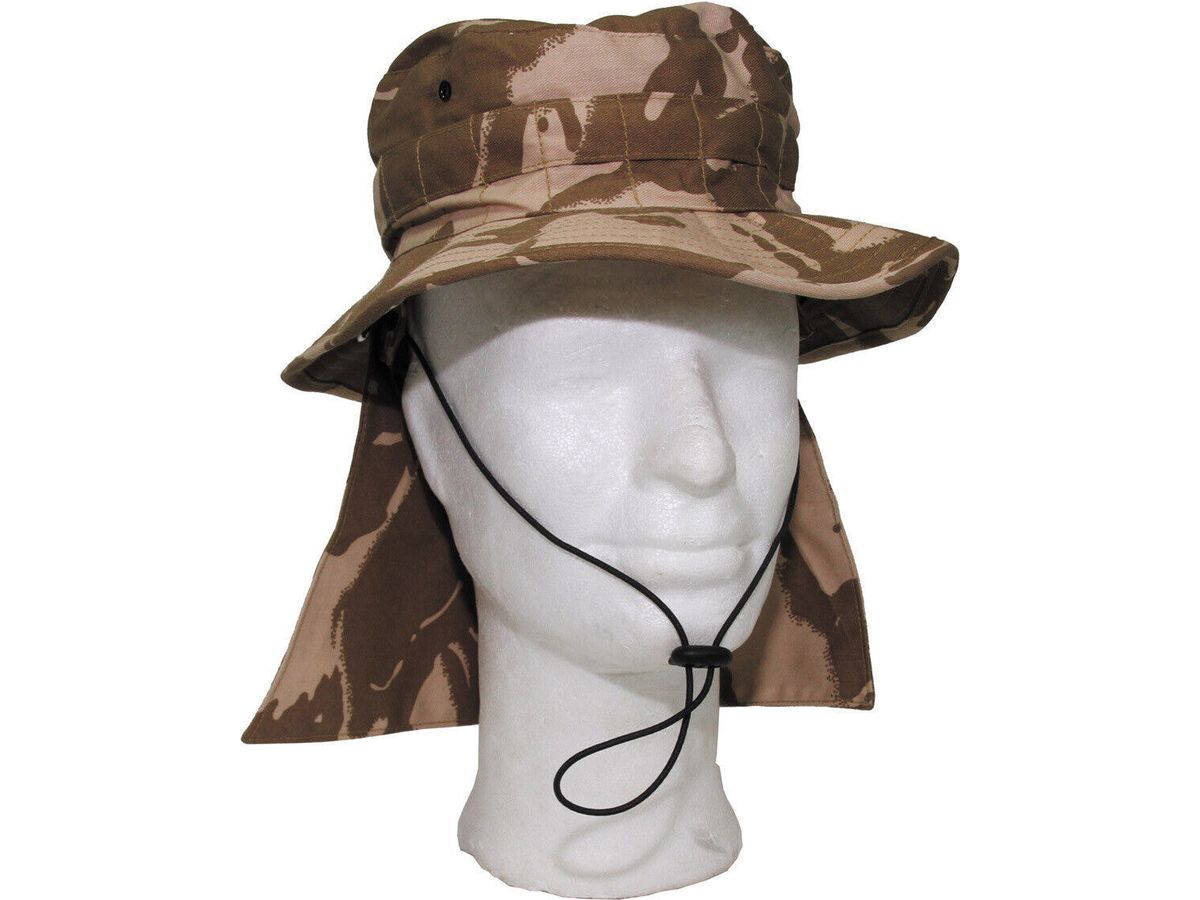 Original British Arm Military Jungle Hat Neck Guard DPM Desert Camo New