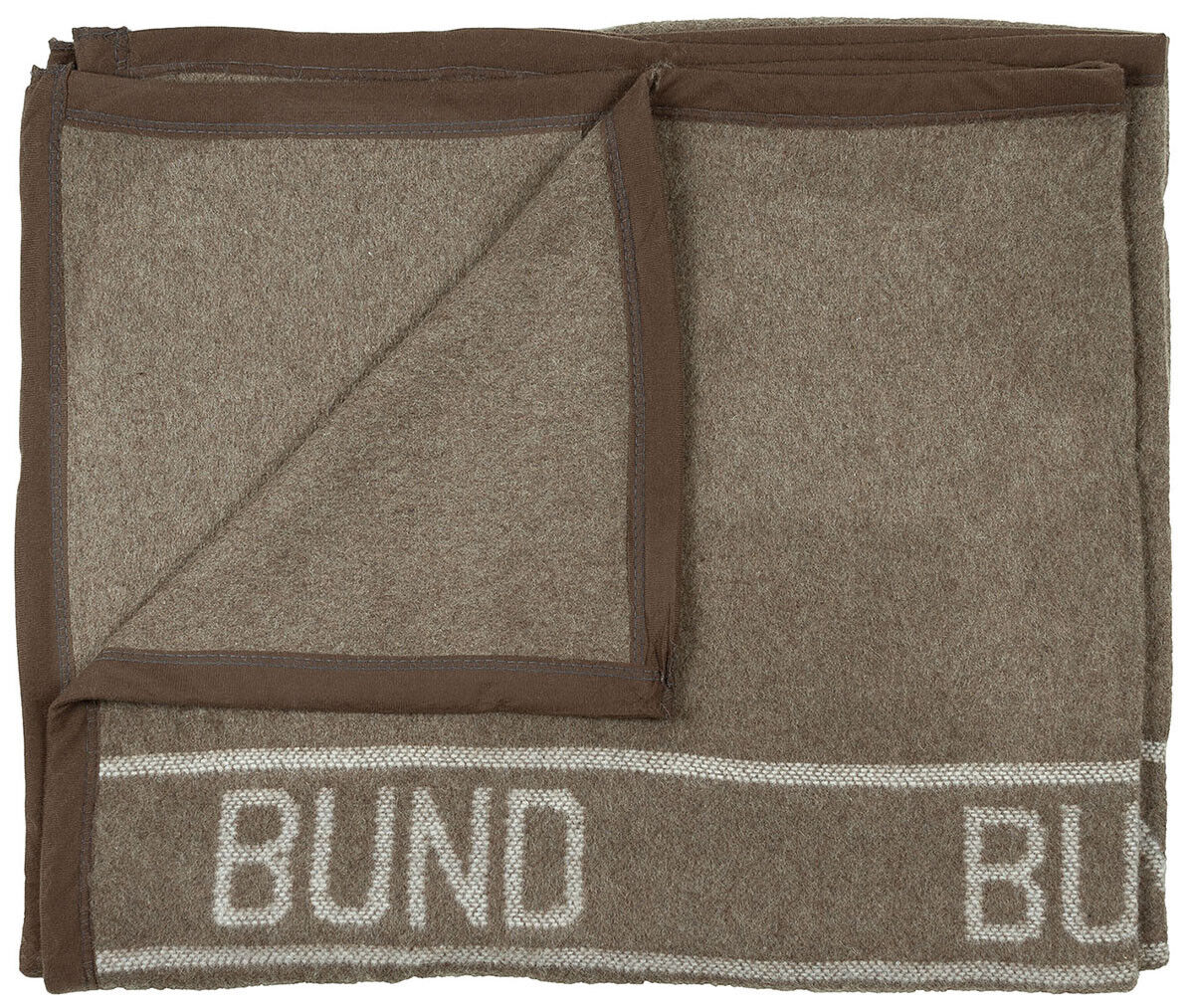 Bundeswehr German Army BW Wool Blanket Brown ca. 220x130 cm