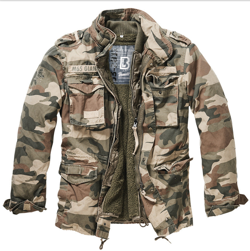 Brandit M65 Giant Jacket Military Tactical Field Outdoor Parka Light Woodland