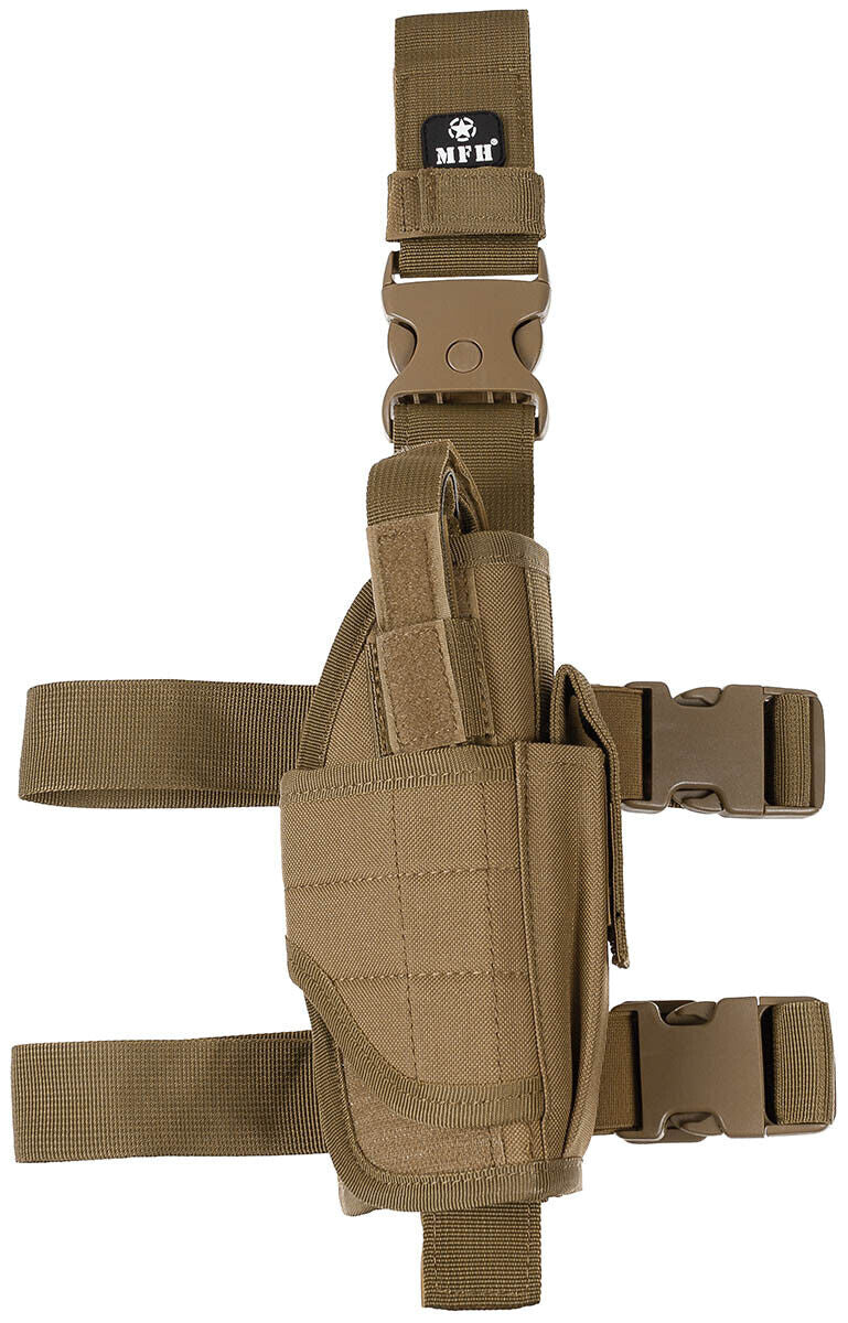 Leg Holster Military Army Combat MOLLE Right-Handed Coyote Tan Adjustable