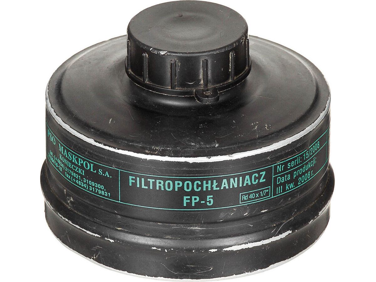 Original Polish Vintage PL Gas Mask Filter FP5 Used