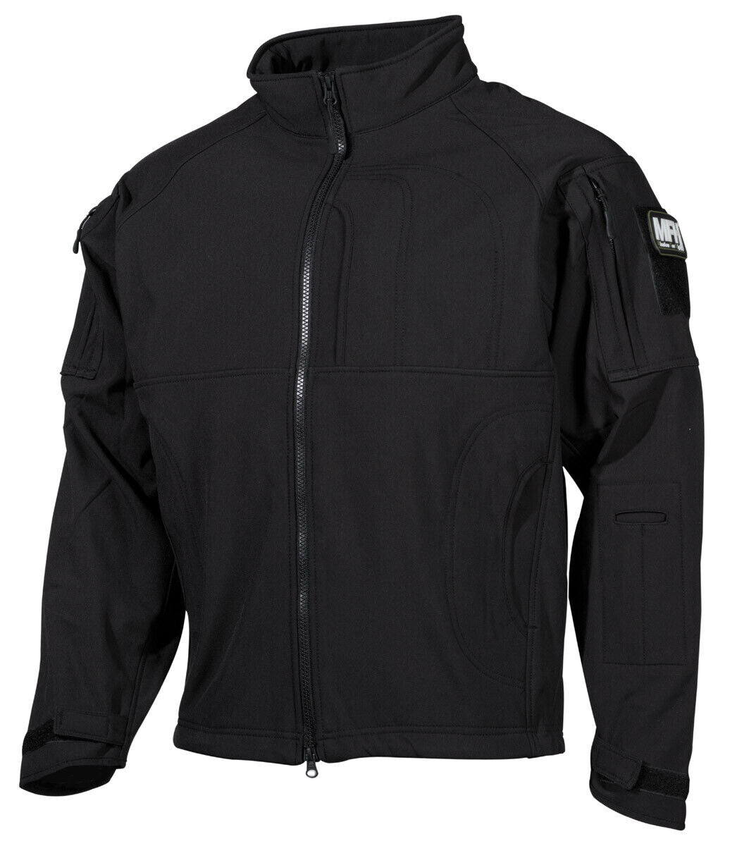 Liberty Windproof Waterproof Soft Shell Jacket Men's Army Military Combat Black