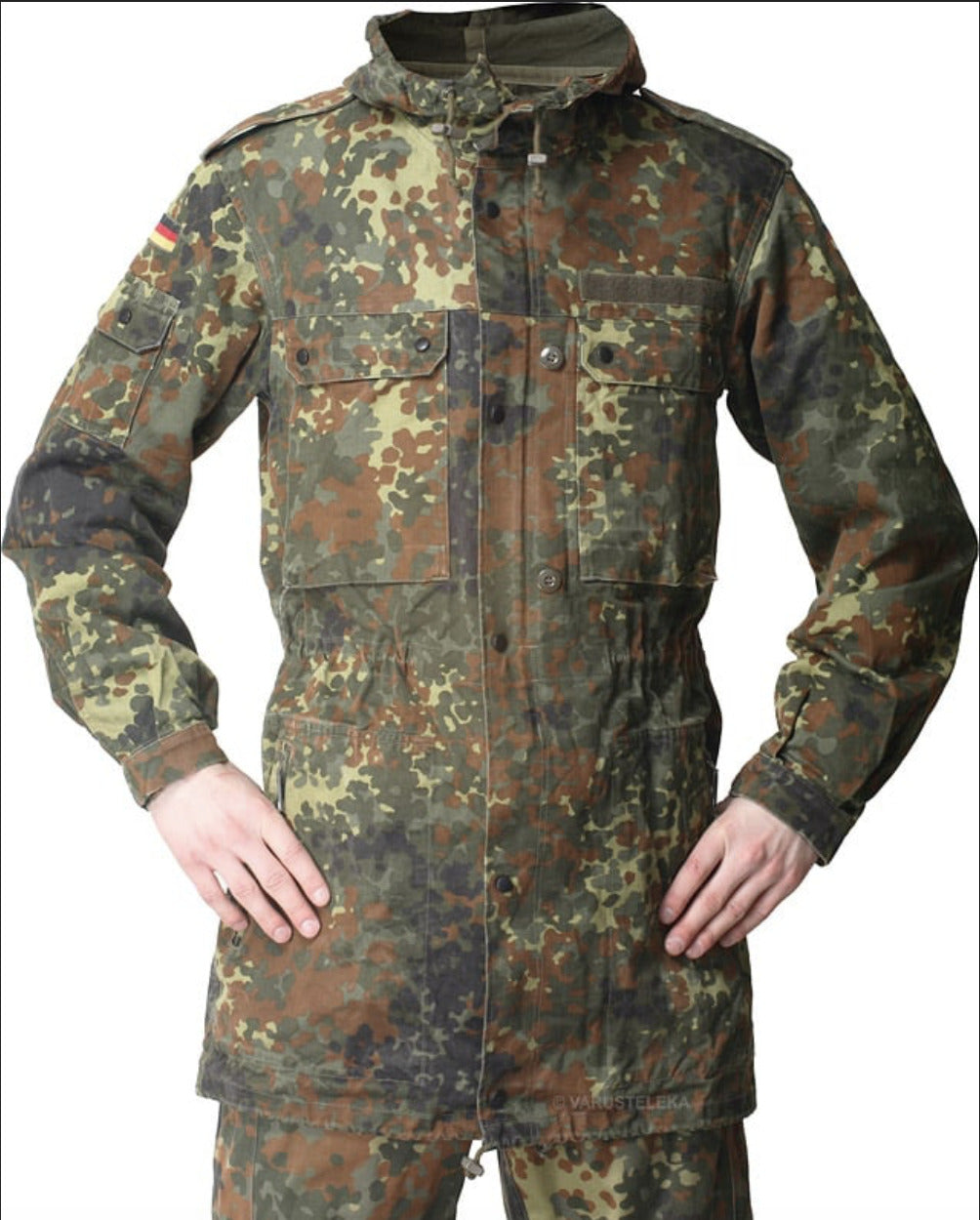 Original German Army Parka Without Lining Flecktarn – Used