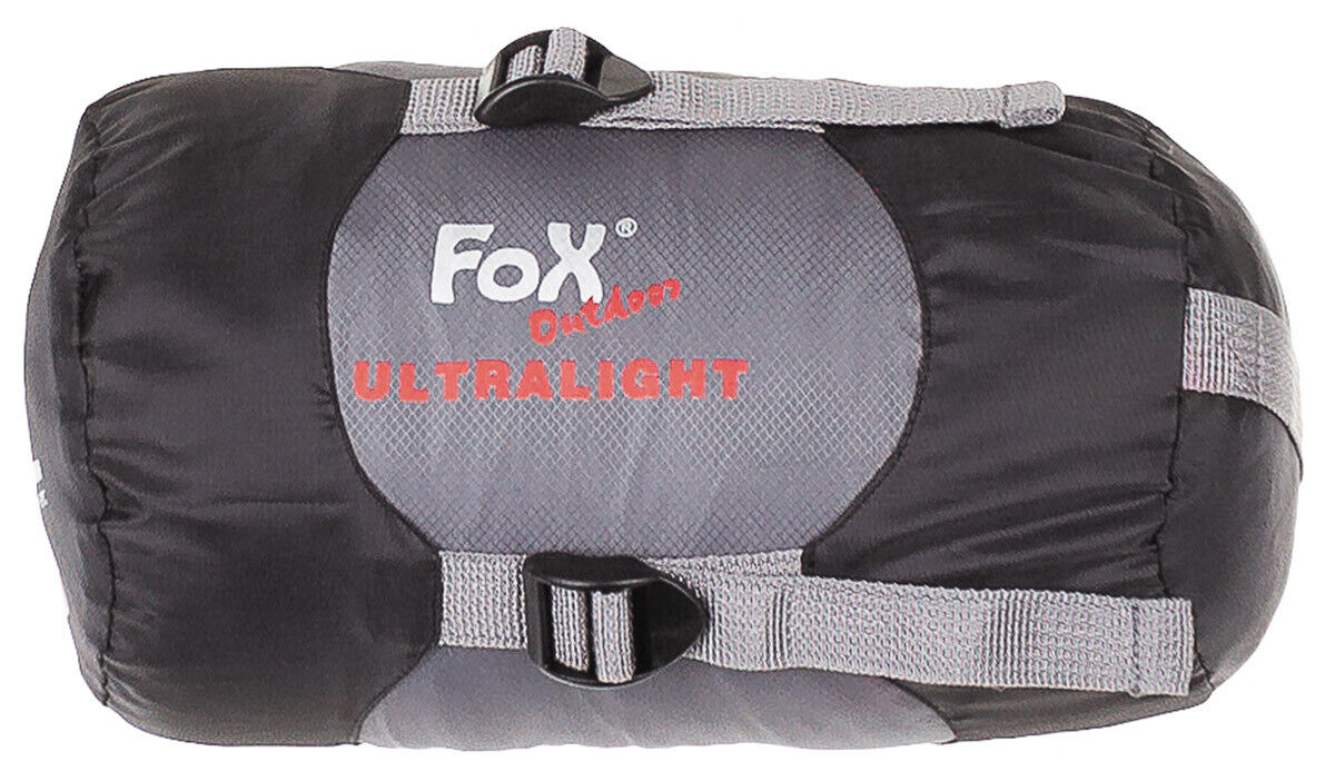 Ultralight Sleeping Bag Black-Grey +11?C to +21?C Hood & Drawstrings Compact