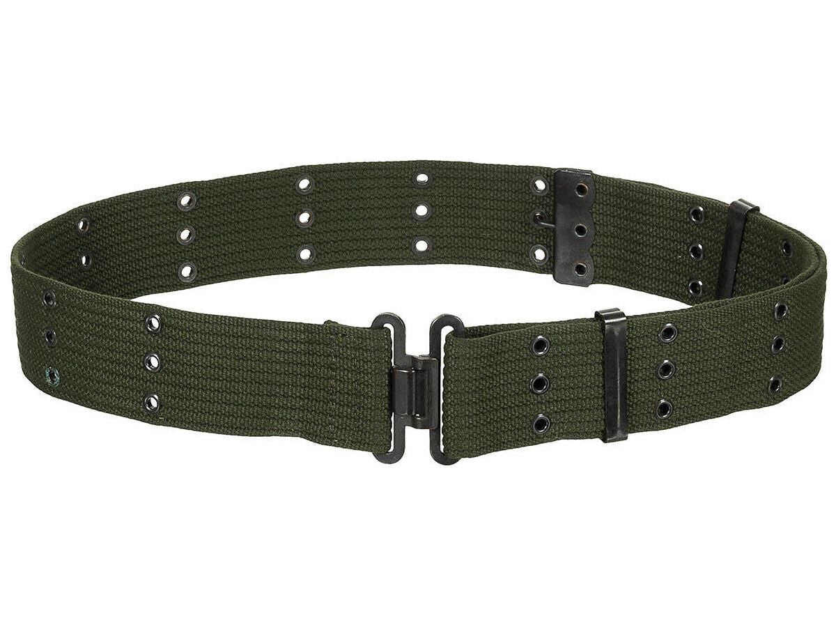 Original Belgian Army Military Combat Pistol Belt US-Style OD Green