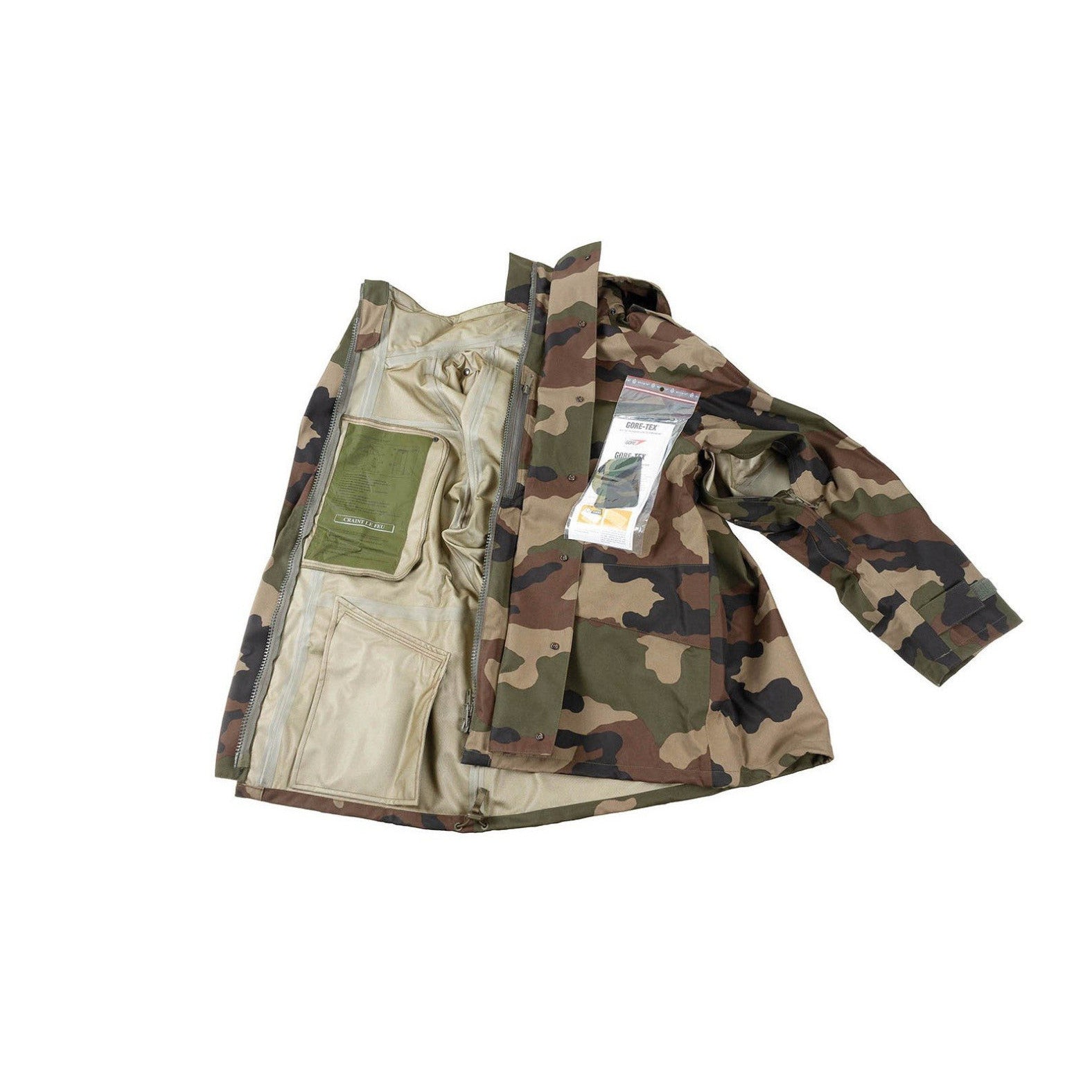 Genuine French Army Wet Weather Jacket Waterproof  CCE Military Camo Sympatex