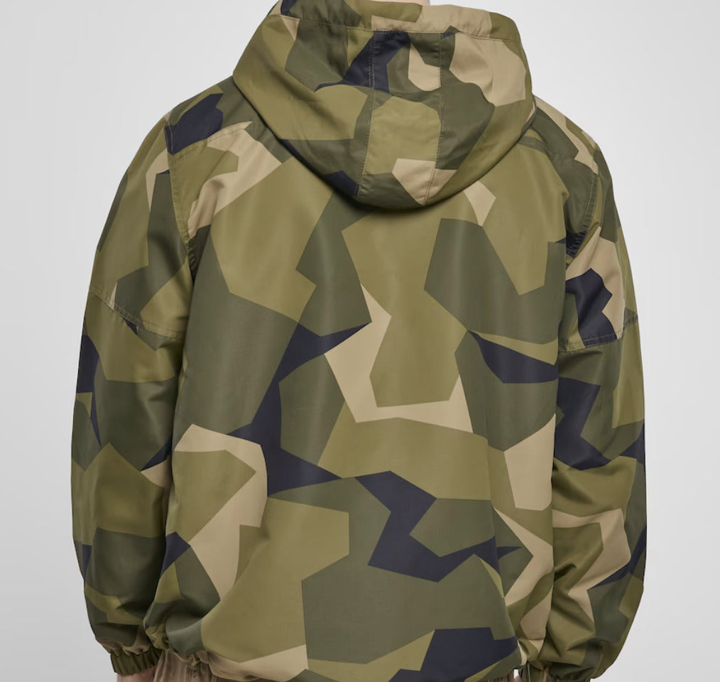Brandit Windbreaker Anorak Swedish Woodland – Summer Outdoor Rain Jacket