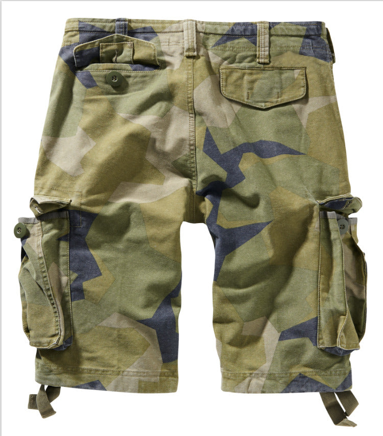 Brandit Urban Vintage Shorts Mens Army Style Military Combat Swedish Woodland