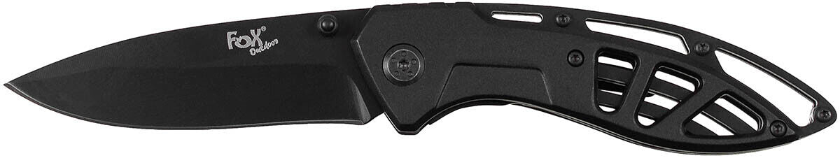 Outdoor Hunting Camping Jack Knife Compact One-Hanb Lack Perforated Metal Handle