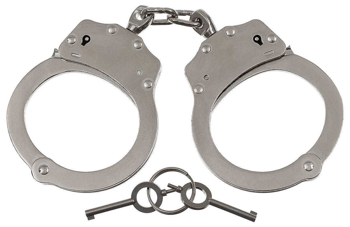 Handcuffs Steel Security Police 2 Keys