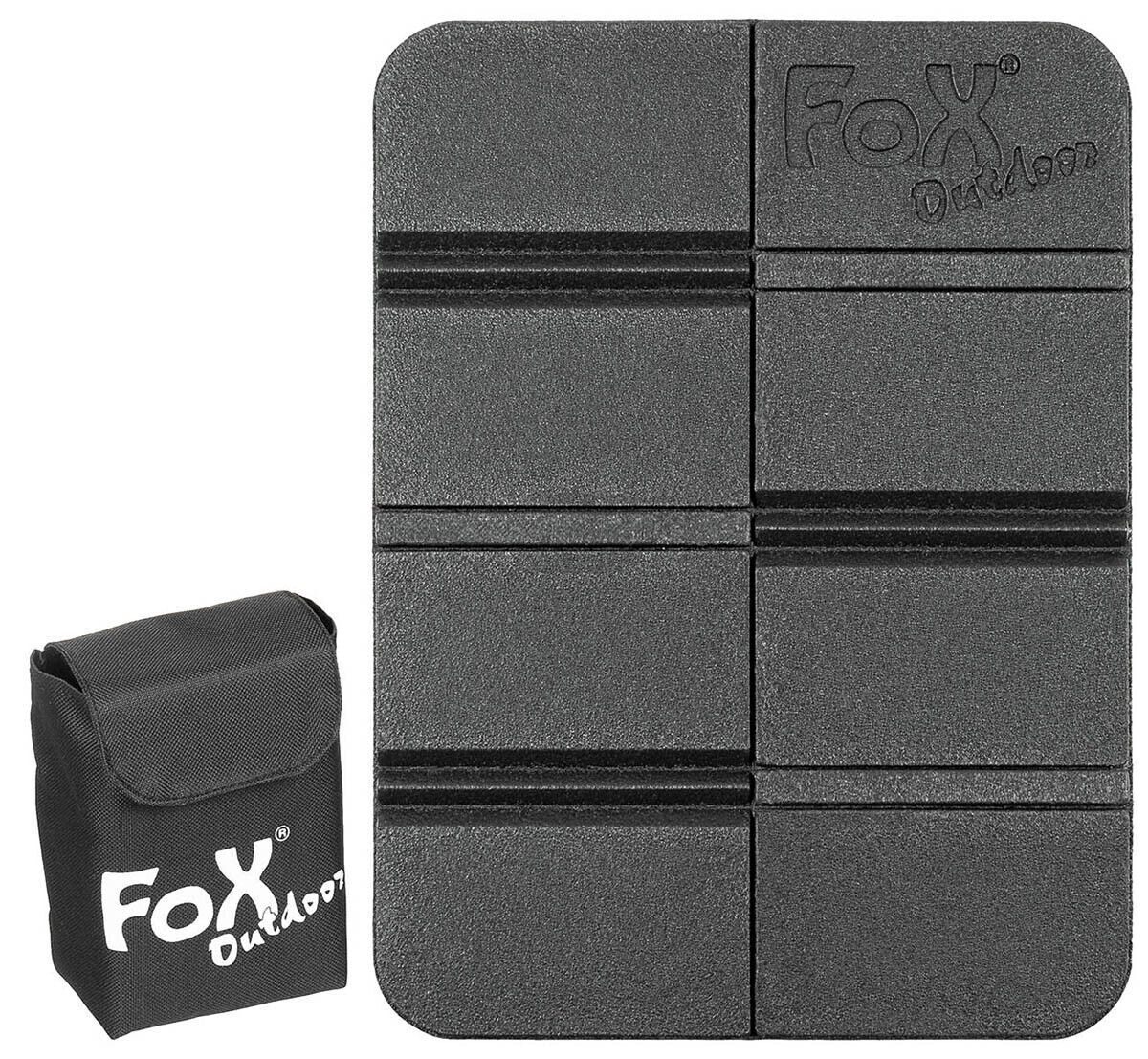 Fox Outdoor Thermal Seat Pad Foldable with MOLLE Pouch Black