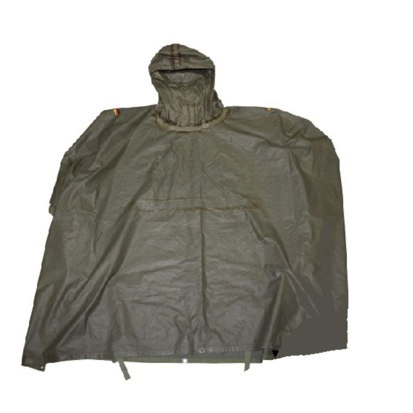Genuine German Amy OD Wet Weather Poncho Vintage Military Surplus Durable Used