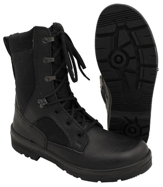 Bundeswehr Original German Army Tropen Boots Military Black Leather MFH