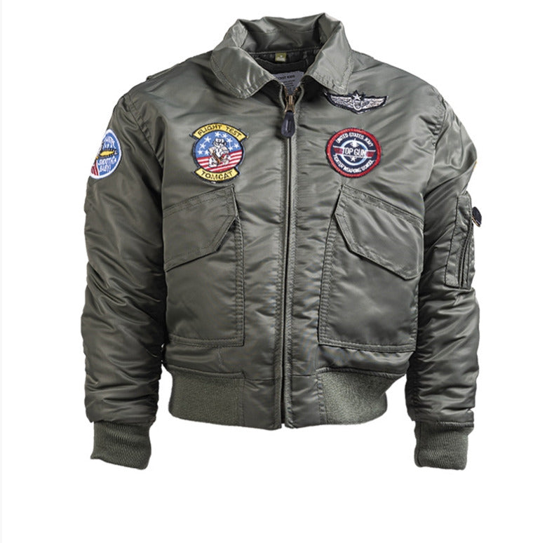 Mil-Tec CWU Kids Flight Jacket with Patches Olive
