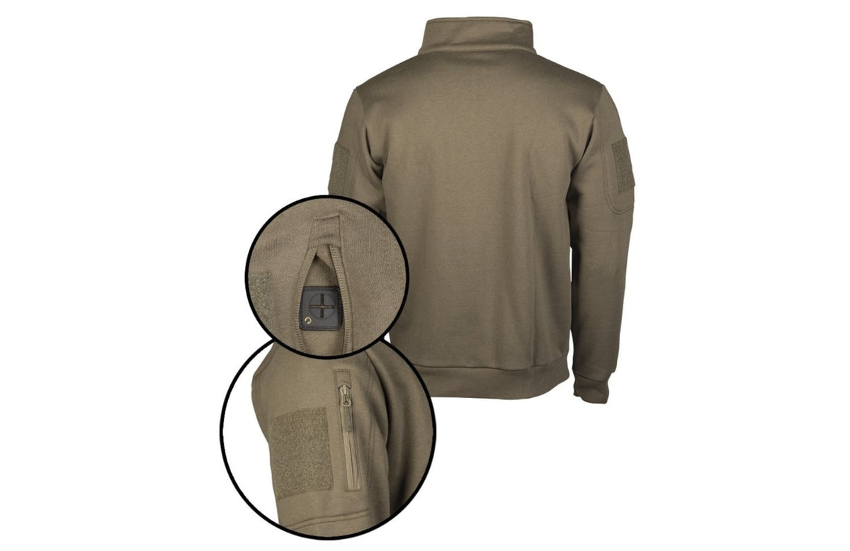 Mil-Tec Ranger Green Tactical Sweatshirt with Zipper