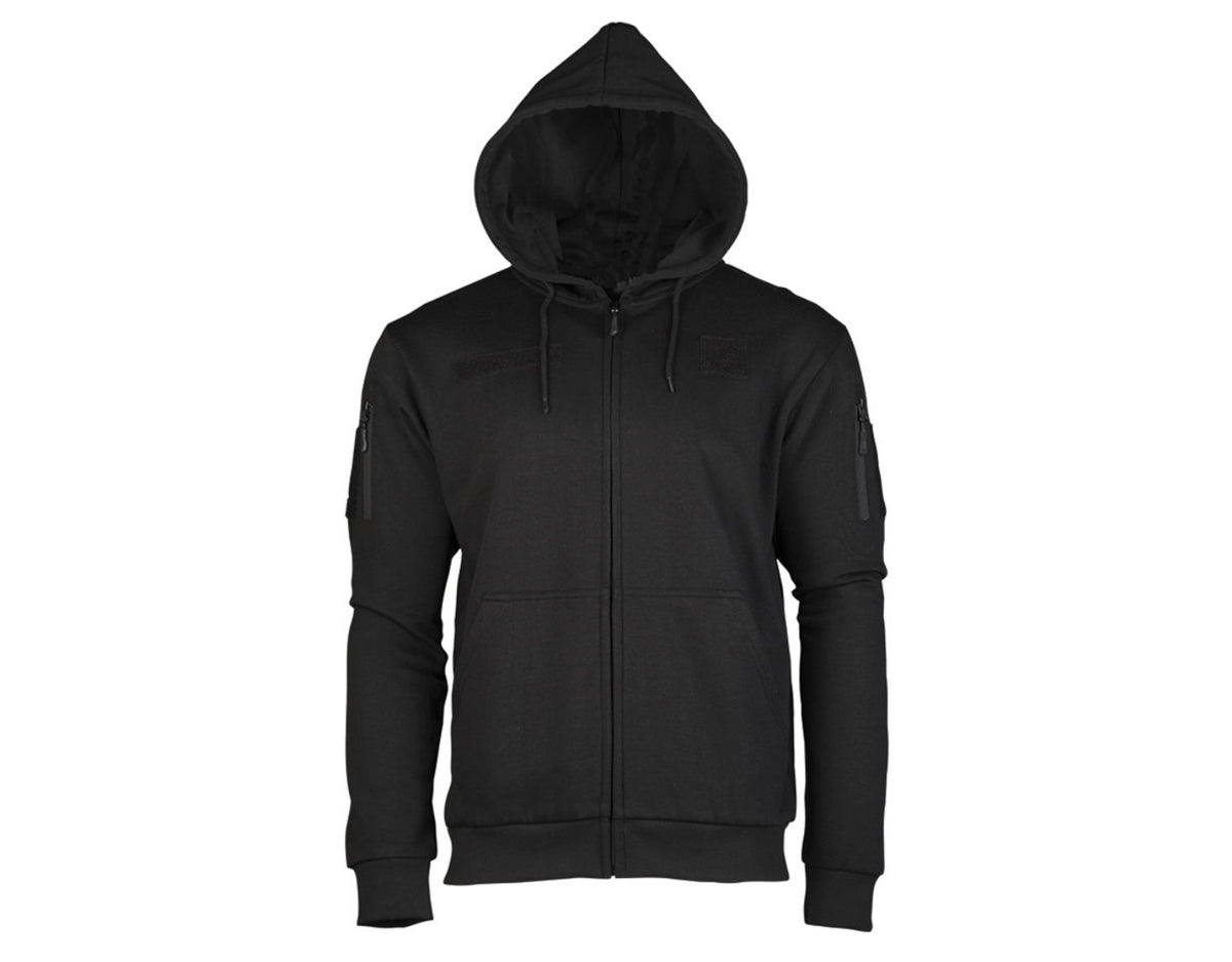Mil-Tec Tactical Hoodie with Front Zipper Black