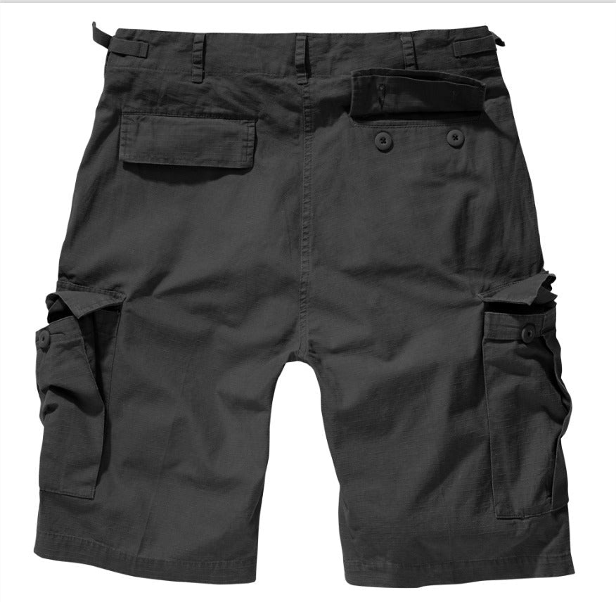 Brandit BDU Shorts Black Combat Hiking Outdoor Summer Cotton Ripstop Black