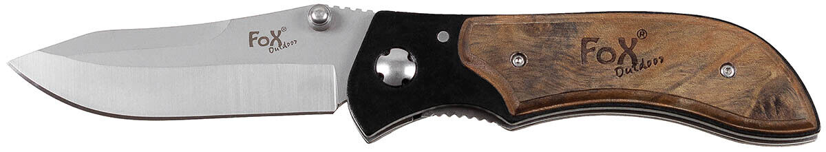 Outdoor Hunting Camping Jack Knife Compact One-Handed Precious Wood Coverings