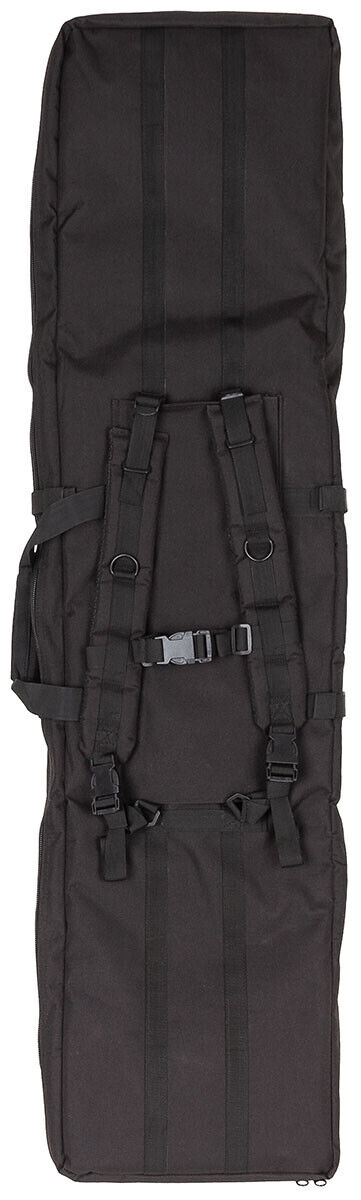Large Black Rifle Bag Padded Wearable as Backpack Multiple Compartments