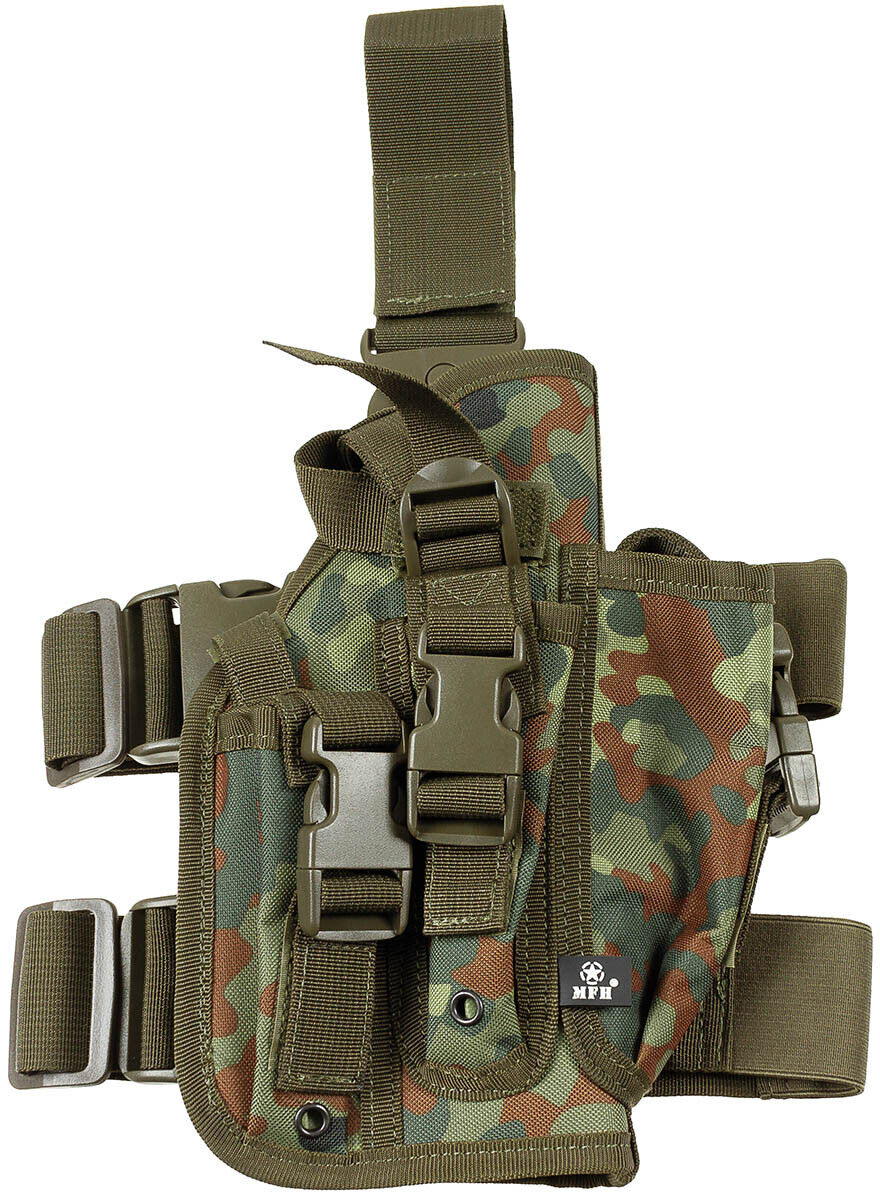 Leg Holster Military Army Combat MOLLE Right-Handed Use BW Camo