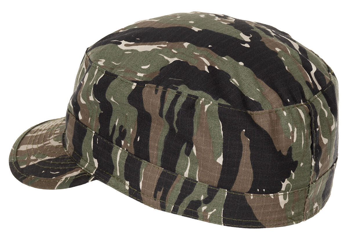 US BDU Cap American Army Camo Field Hat Ripstop Military New Tiger Stripe